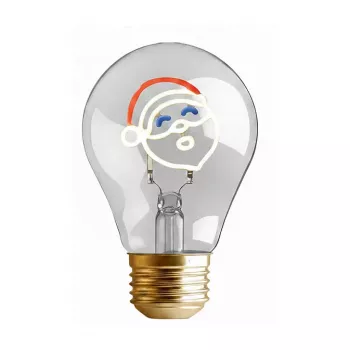 SYNERGY21 LED retrofit E40 dekoratívna žiarovka Santa Claus nabíjateľná
