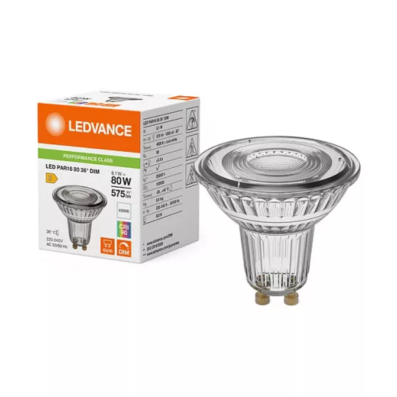Osram LED PAR16 80 36° DIM P 6.1W 940 GU10 stmievateľná LED reflektorová žiarovka