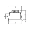 Brumberg 12266073 ETMESA Zapustené LED bodové svietidlo okrúhle biele 6W 350mA IP54 2700K