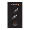 Evelatus USB-C na USB-C kábel 1,2 m 60W PD pletený nylon biely