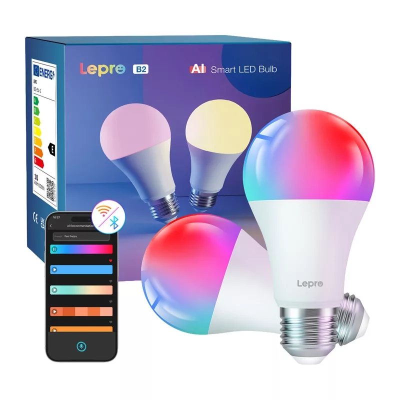 LEPRO B2-2 E27 Wi-Fi LED lampa, 1100 lm, balenie 2 ks