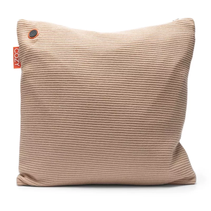 Bodi-Tek BT-CSHT2-K-BG-PB10 COZY Una pletený vankúš a power banka 10000 mAh, béžový