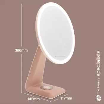 RIO MMDL-EU/1,0 High Performance make-up zrkadlo - obojstranné 1x/5x zväčšenie, LED denné svetlo, stmievateľný dotykový senzor, chróm