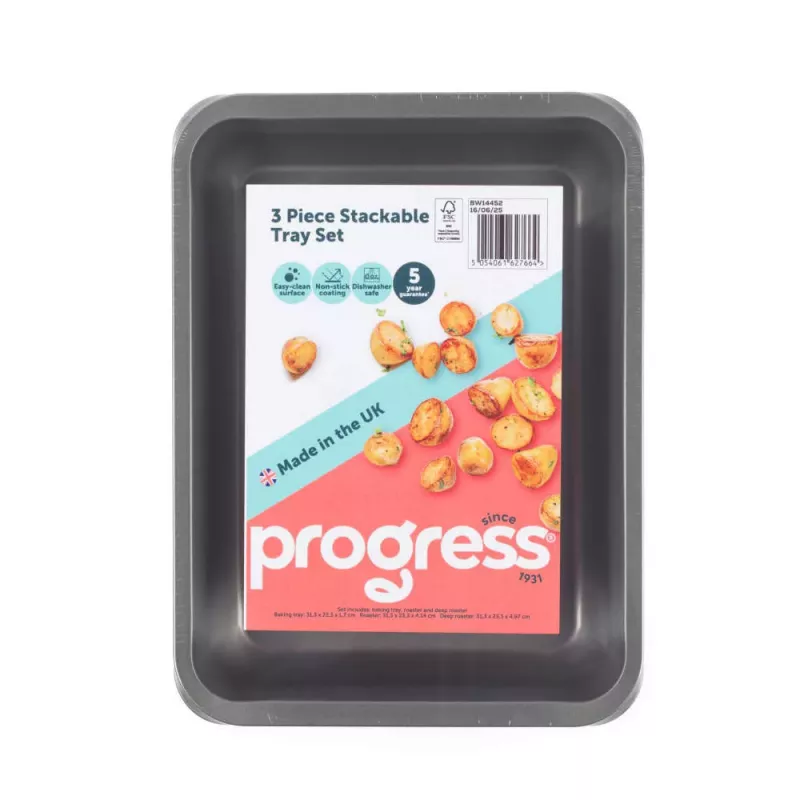 Progress BW14452 3-dielna stohovateľná sada podnosov