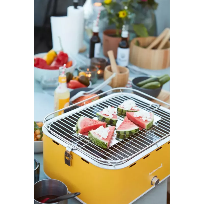 Barbecook stolný gril na drevené uhlie Carlo 44x33x21 cm Yellow Sunshine