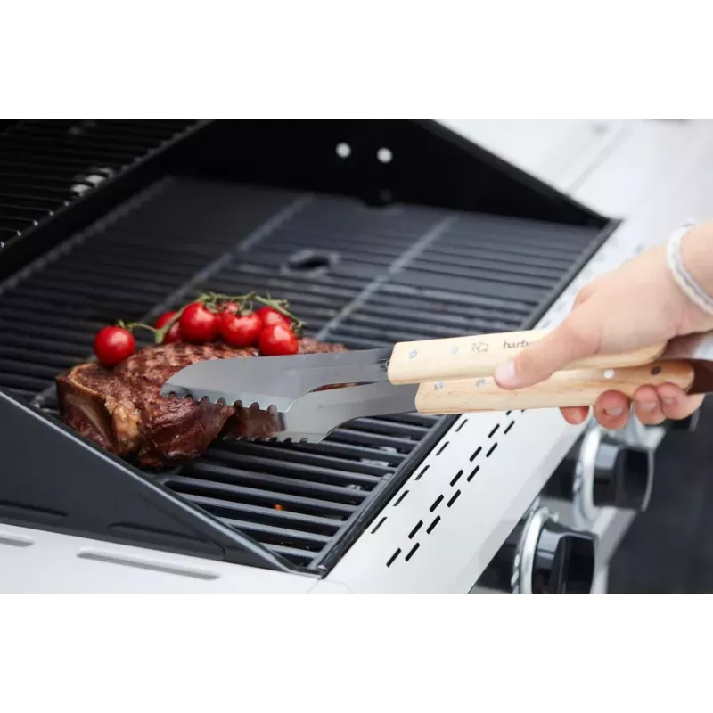 Barbecook luxusné kliešte FSC, 40 cm, ušľachtilá oceľ a drevo