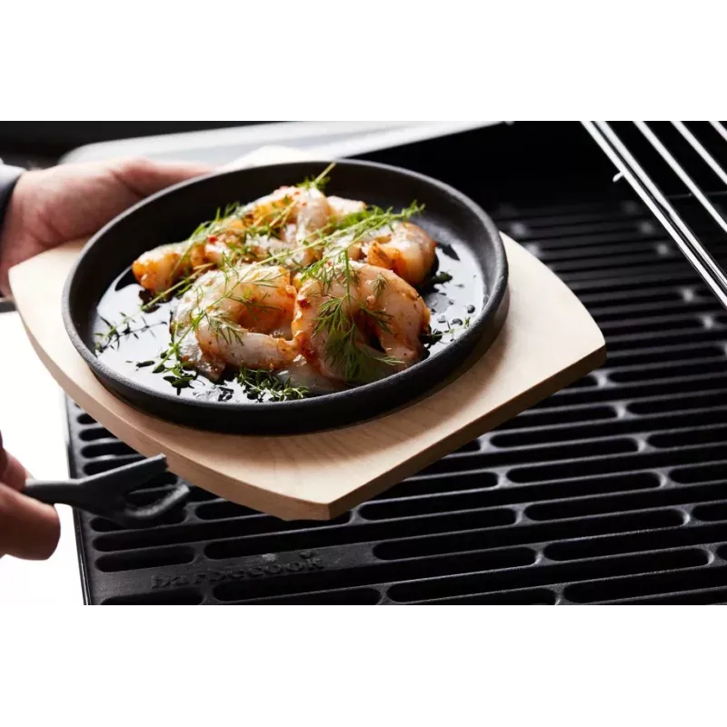 Barbecook liatinová grilovacia panvica s bambusovou podložkou (2 ks) BC-ACC-7420