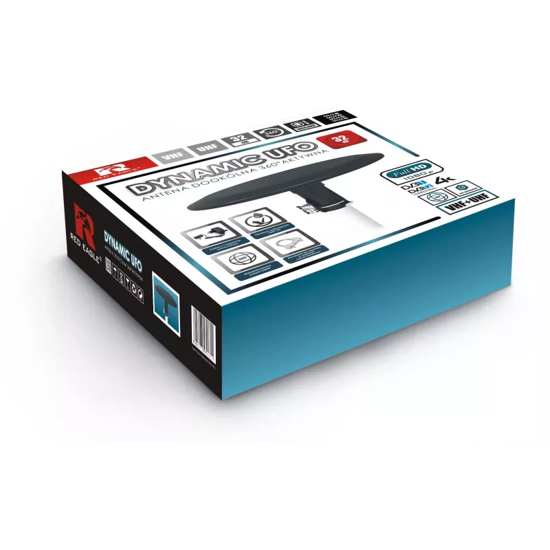OPTICUM RED Opticum DVB-T Dynamic UFO-360 čierna aktívna vonkajšia všesmerová anténa