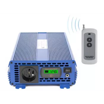 AZO Digital 24 VDC / 230 VAC ECO MODE SINUS IPS-2000S PRO 2000W menič napätia s čistým sínusom