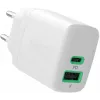 Green Cell PowerSource Duo30 30W USB-C & USB-A nabíjačka biela