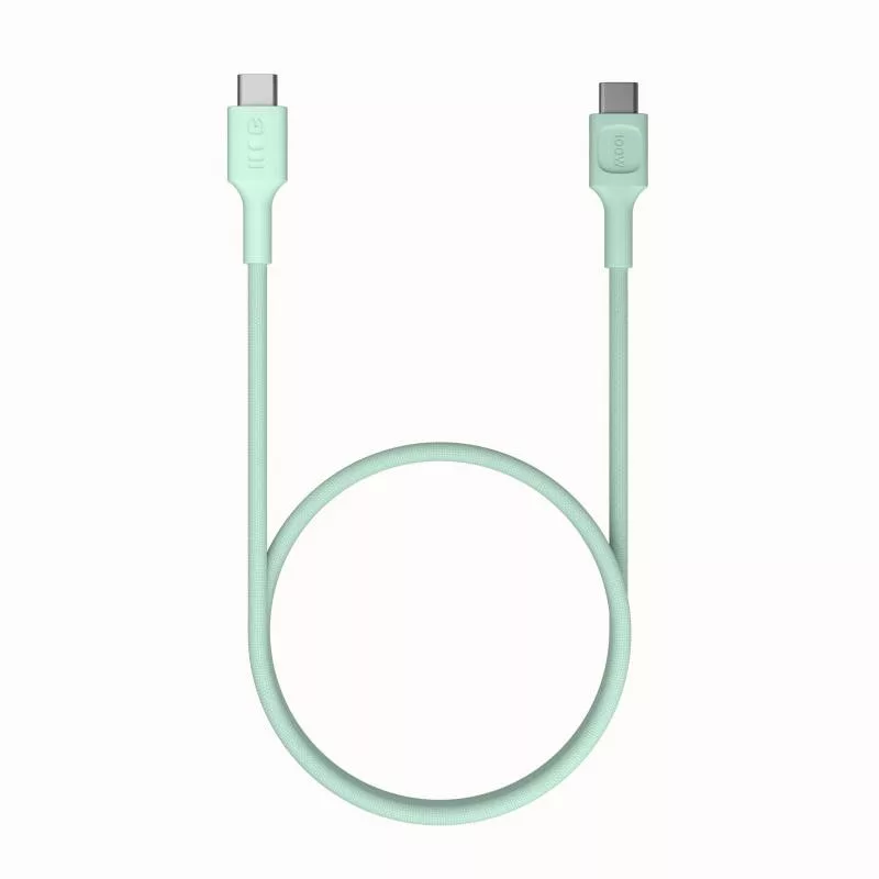 Green Cell PowerStream USB-C na USB-C kábel 100W 1,2m mint zelený