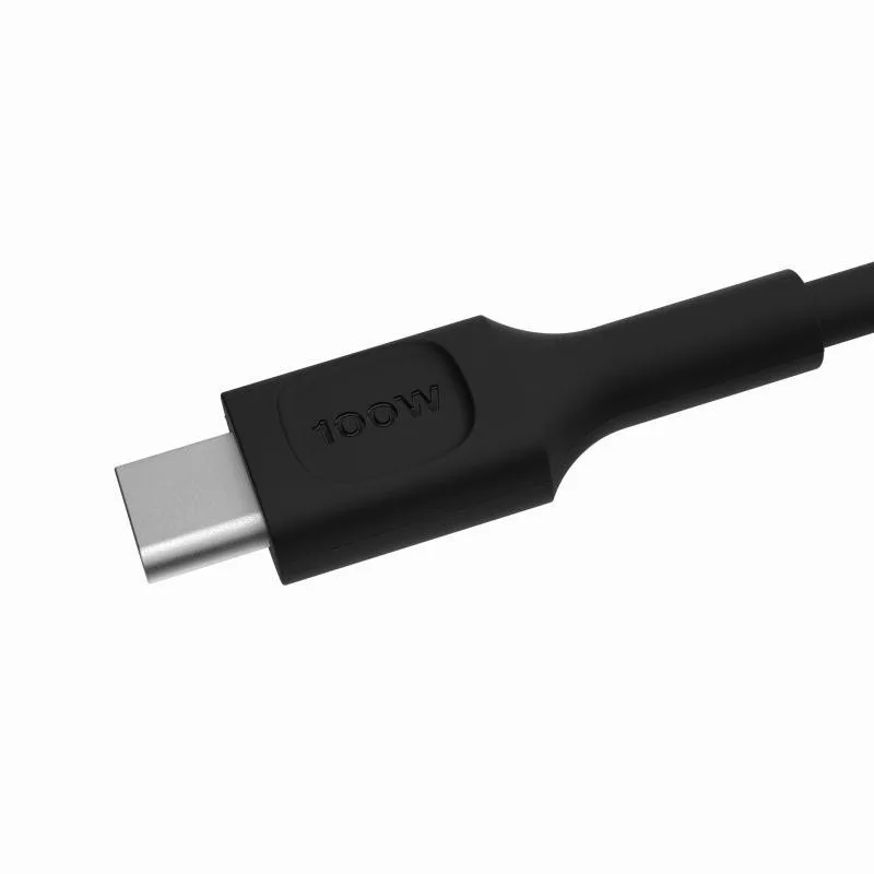Green Cell PowerFlex Fast Charging USB Type-C na USB-C kábel 100W 0,3m čierny