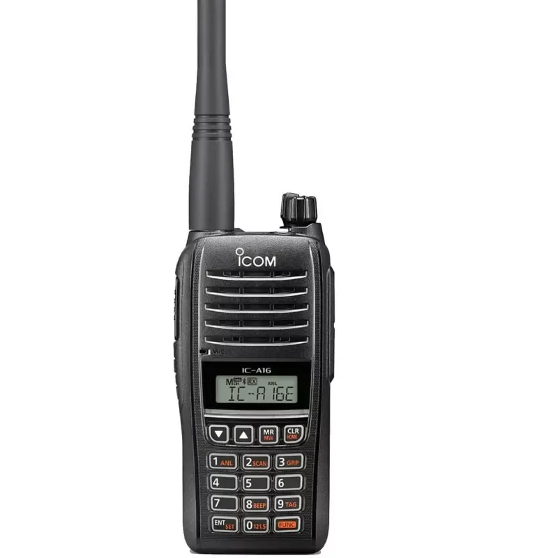 ICOM IC-A16E letecký prenosný transceiver s Bluetooth a Active Noise Cancelling