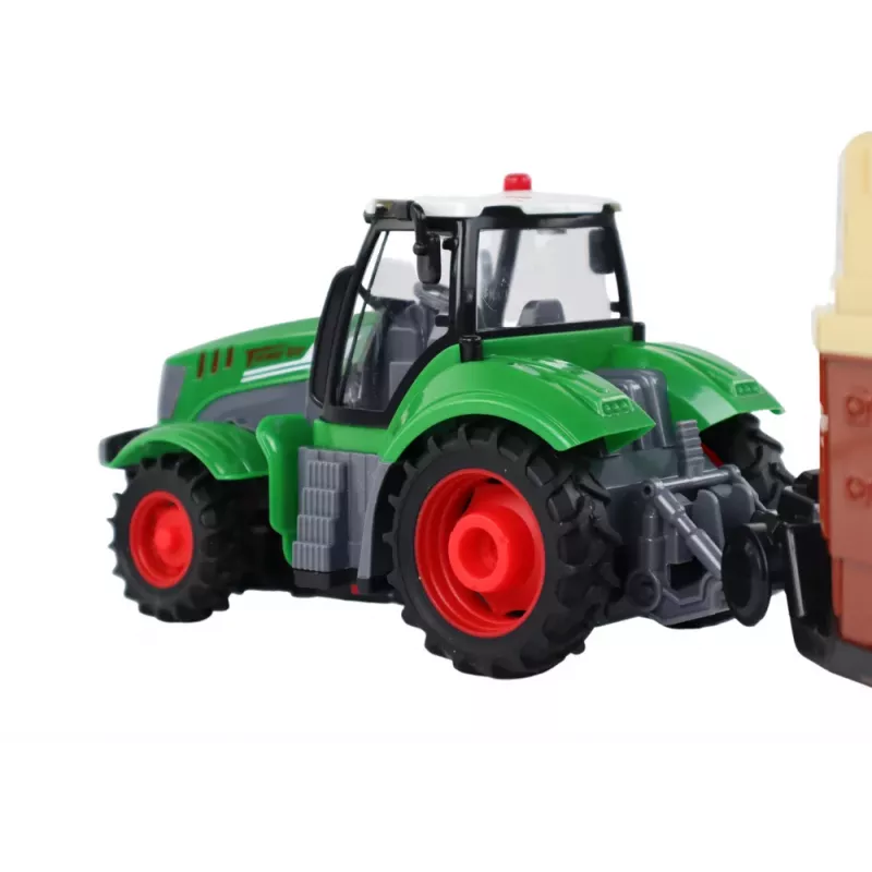LEAN TOYS RC traktor, diaľkovo ovládaný traktor, poľnohospodársky stroj, príves, diaľkové ovládanie 1:24