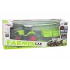 LEAN TOYS diaľkovo ovládaný RC traktor s prívesom 1:16 zelený