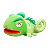 LEAN TOYS Plyšová maskot ruka bábka zelený drak 30 cm