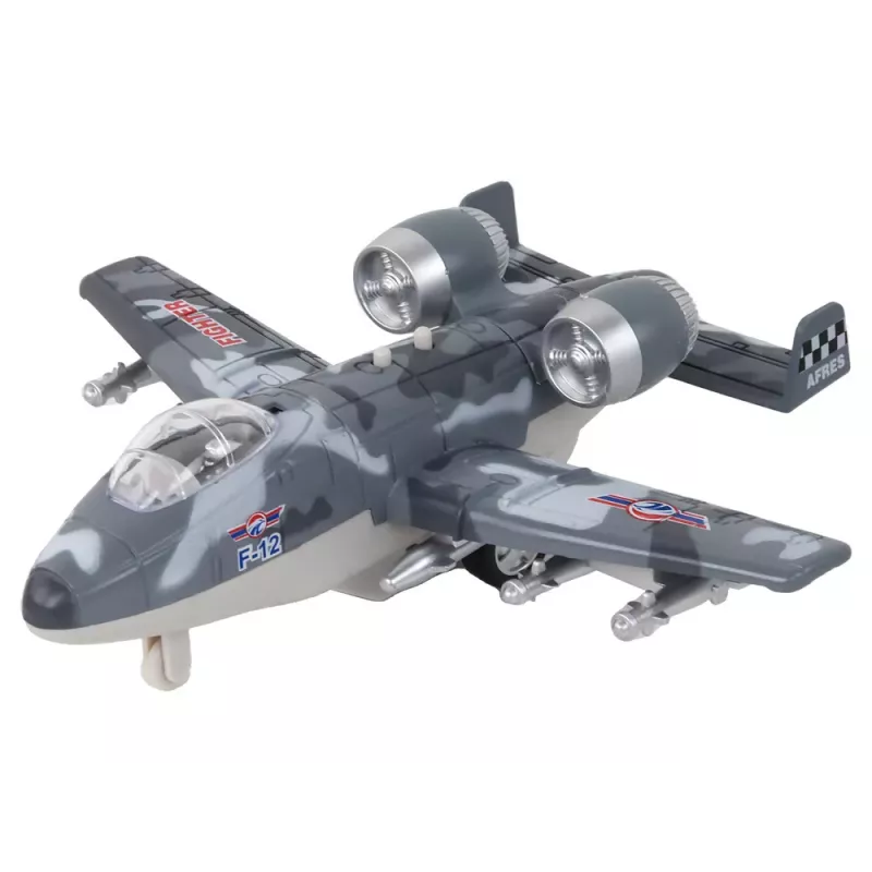 LEAN TOYS Powered Fighter Plane Moro vojenská stíhačka
