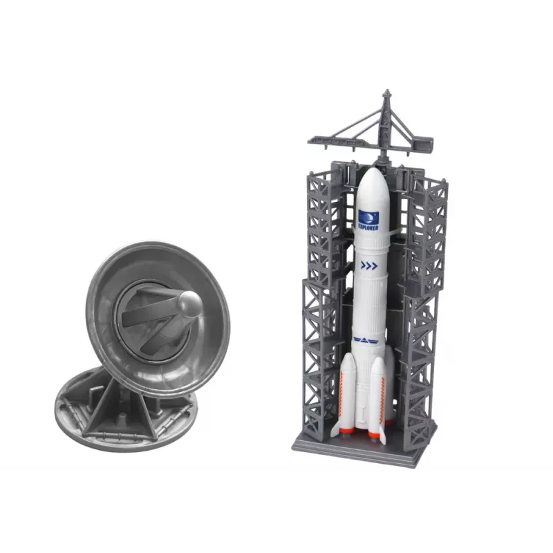 LEAN TOYS Space Mission sada vesmírna raketa astronaut vesmírna loď 5 ks