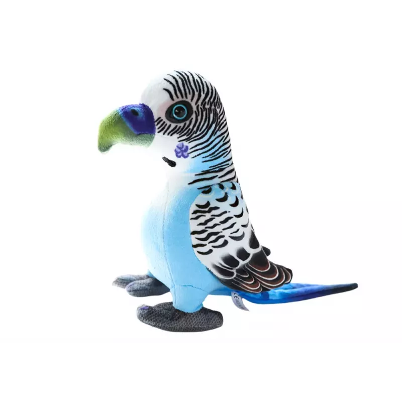 LEAN TOYS Plyšová maskot modrý papagáj 20 cm