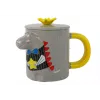 LEAN TOYS Sivý dinosaurus infuzér hrnček 400 ml