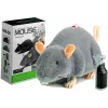 LEAN TOYS Veľká RC myš na kolesách sivá - urob žartík