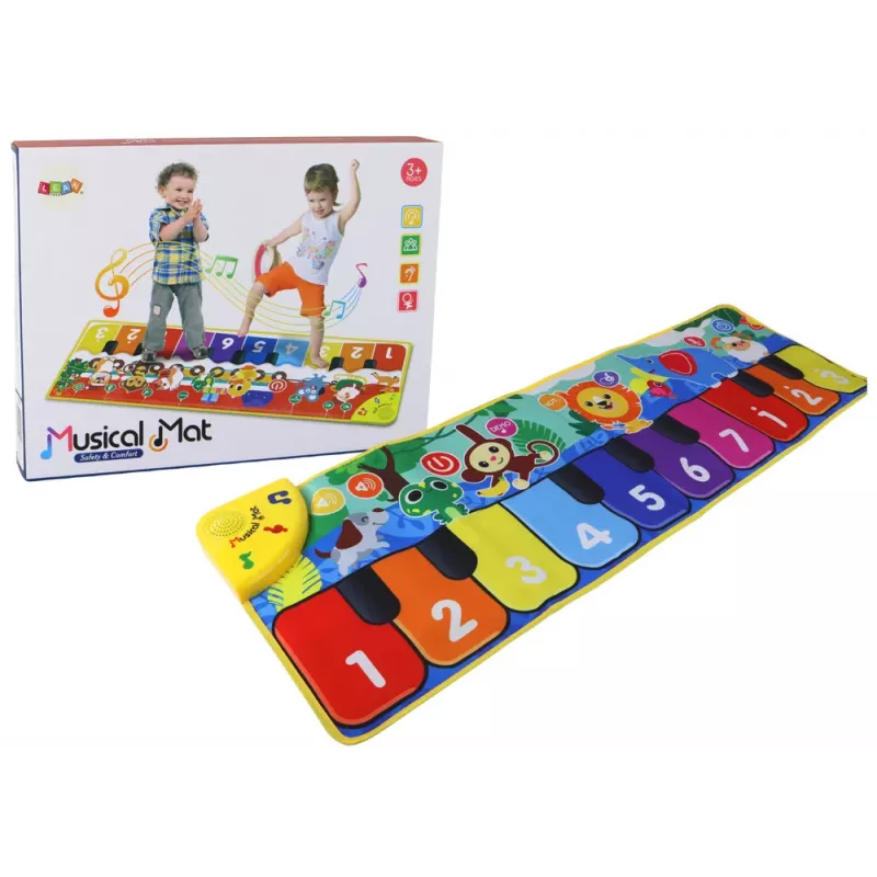 LEAN TOYS Tanečná podložka zvukové zvieratá Santa Claus klávesy
