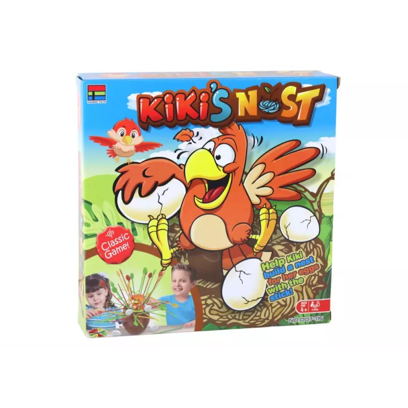 LEAN TOYS postav kuraciu hniezdo s paličkami arkádová rodinná hra