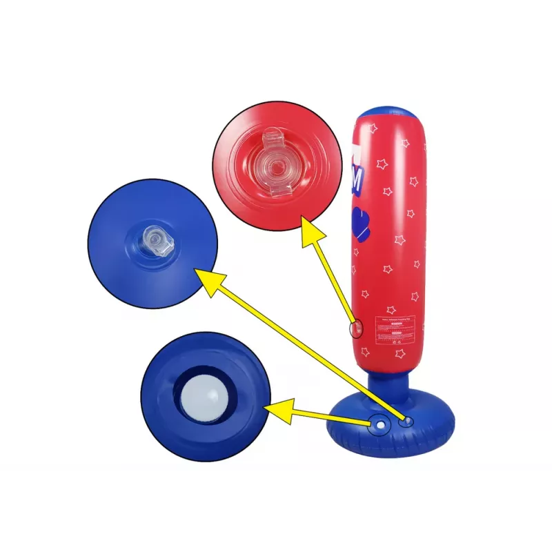 LEAN TOYS nafukovacie boxerské vrece červené modré 125 cm