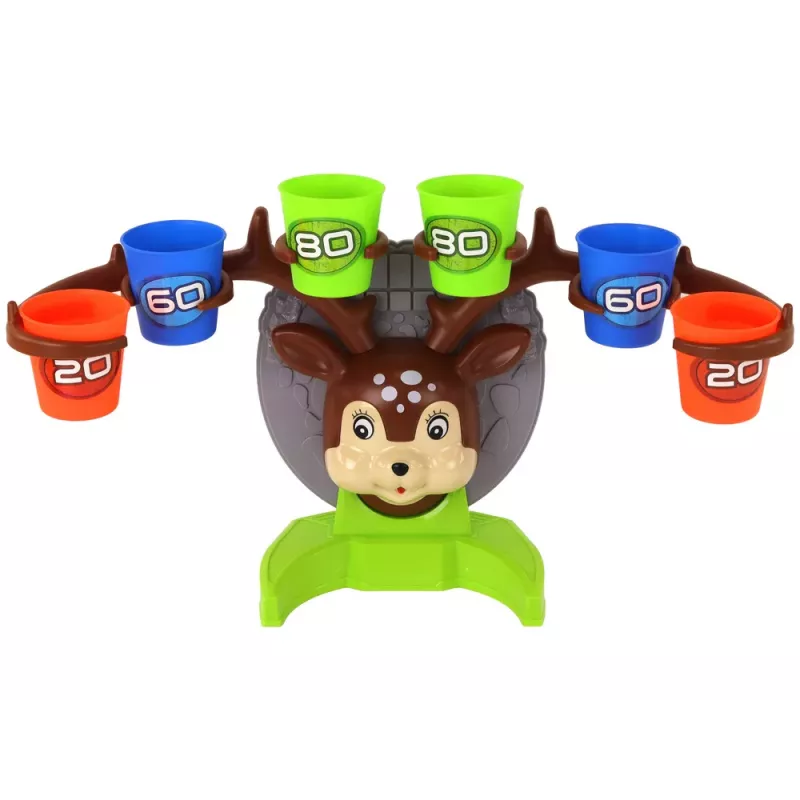 LEAN TOYS arkádová hra hádzanie lopty na terč jeleňa