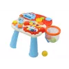 LEAN TOYS posuvná hračka interaktívny vzdelávací stolík 2v1 červený
