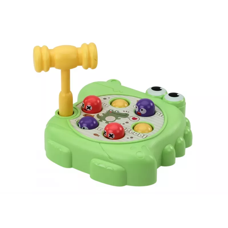 LEAN TOYS Arkádová hra Wac A Mole krokodíl zelené kladivo