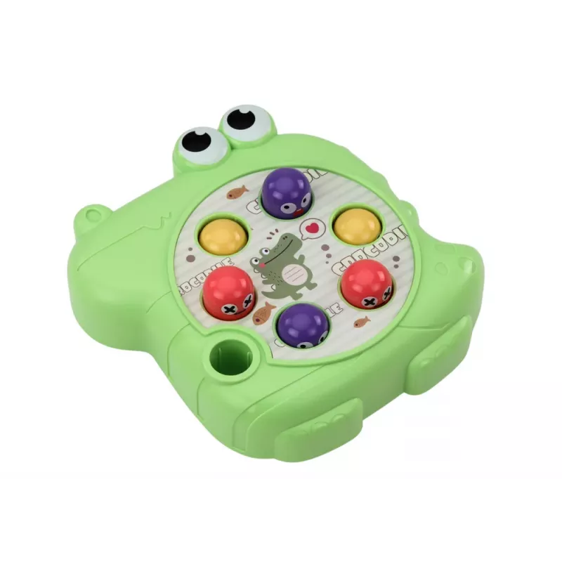 LEAN TOYS Arkádová hra Wac A Mole krokodíl zelené kladivo