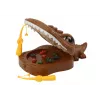 LEAN TOYS Hra rybolov krokodíl magnetický hnedý krokodíl