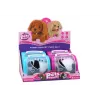LEAN TOYS Interaktívny plyšový panda v ružovo-modrom transporteri