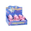 LEAN TOYS Jednorožec plyšový skákací kôň na ťahanie ružový