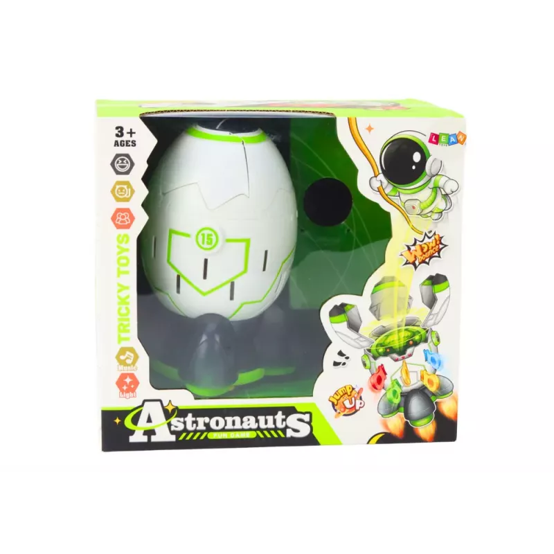 LEAN TOYS Arkádová hra Kozmonaut vyskakujúci z vesmírnej rakety