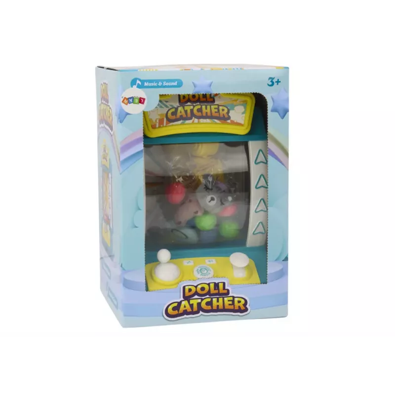 LEAN TOYS Arkádová chňapacia hra na chytanie bábik, plyšákov, loptičiek, tyrkysová