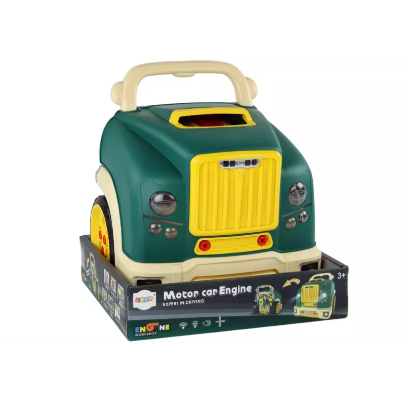 LEAN TOYS Dielňa nákladné auto s motorom demontážna DIY sada zelená
