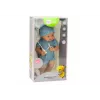 LEAN TOYS Bábika v modrom oblečení, s čiapkou, cumlíkom a dekou 35 cm