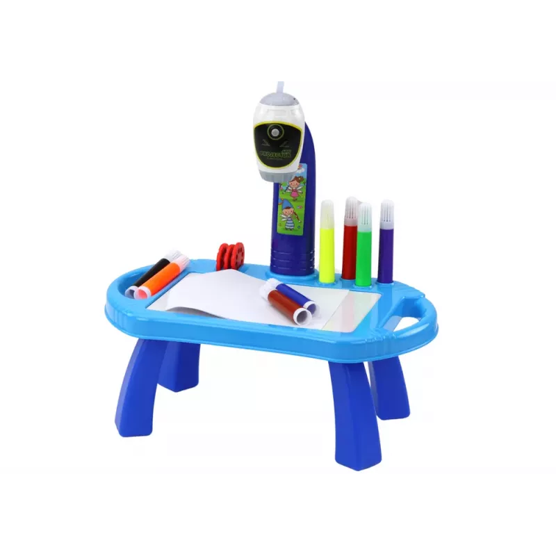 LEAN TOYS Projektor na kresliaci stôl modrý