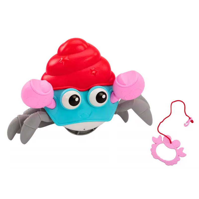 LEAN TOYS Plazivý krab, na kľúčik, farebný, chodiaci krab, interaktívny