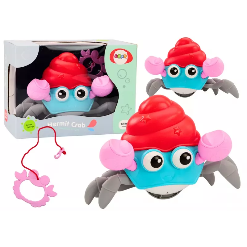 LEAN TOYS Plazivý krab, na kľúčik, farebný, chodiaci krab, interaktívny