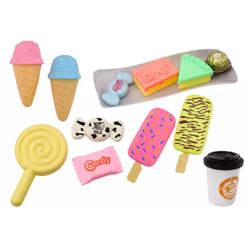 LEAN TOYS Súprava cukrárne kaviareň sladkosti figúrky káva torta 25 ks