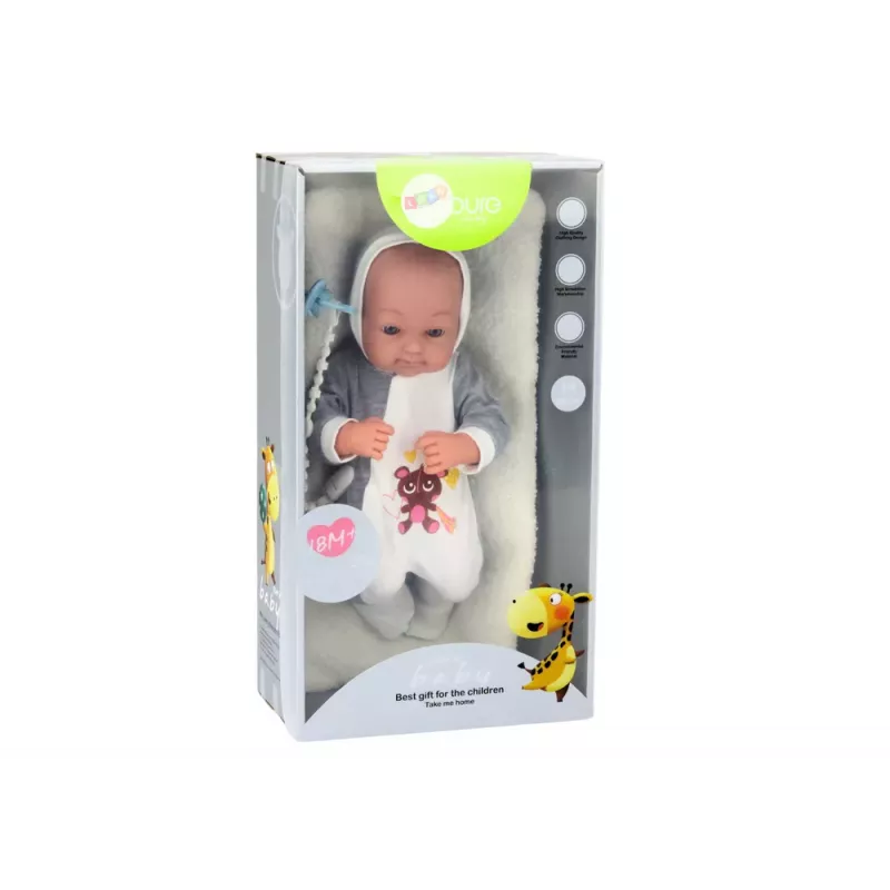 LEAN TOYS Bábika s cumlíkom deka body príslušenstvo súprava 35 cm
