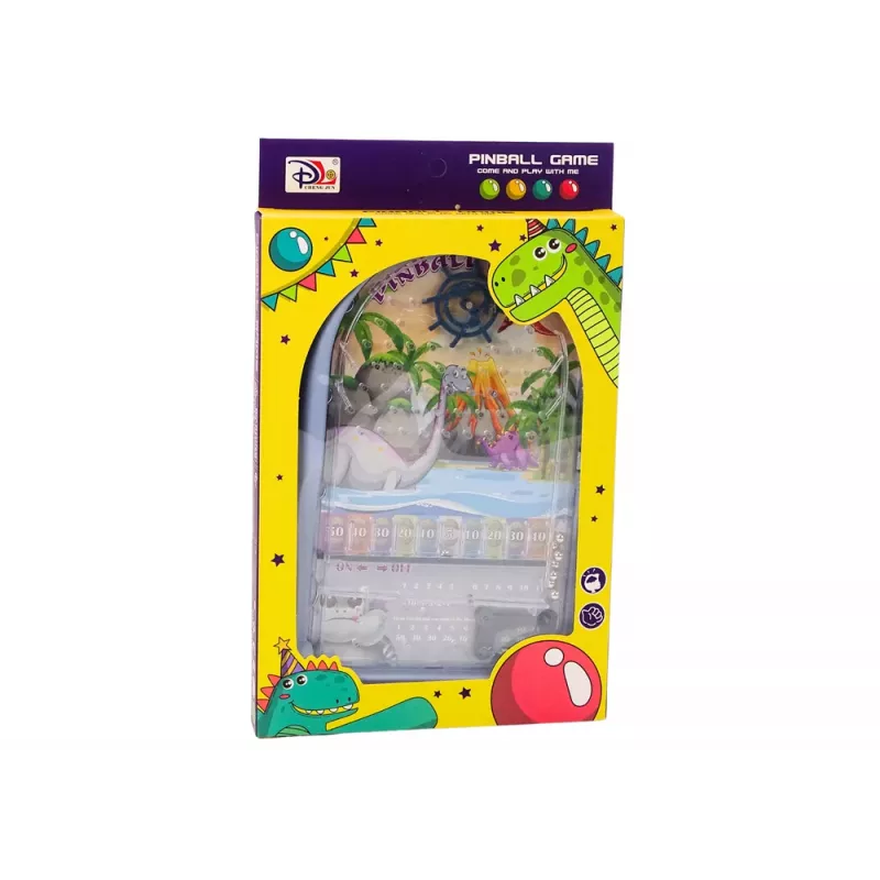 LEAN TOYS Pinball arkádová hra dinosaury drak modrý stojan