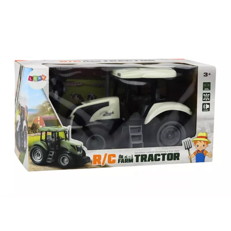 LEAN TOYS diaľkovo ovládaný RC traktor 2.4G zvuky biela