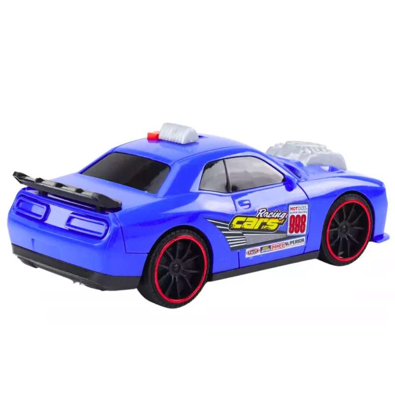 LEAN TOYS Pretekárske auto so svetlom, zvukom a otváracou kapotou modré