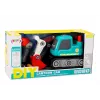 LEAN TOYS Kreslený pásový bager na otáčanie DIY tyrkysový