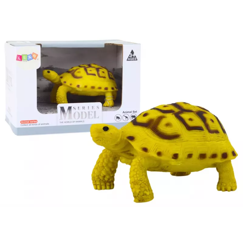 LEAN TOYS Zberateľská figúrka korytnačka plaz žltá hnedá D
