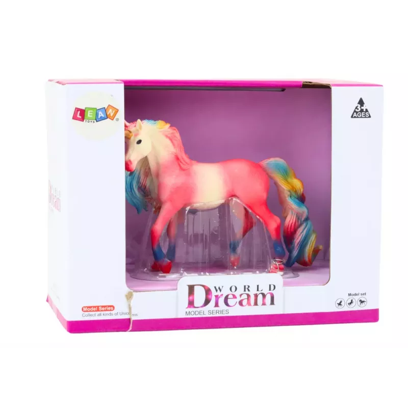 LEAN TOYS Zberateľská figúrka veľký jednorožec ružová 11 cm